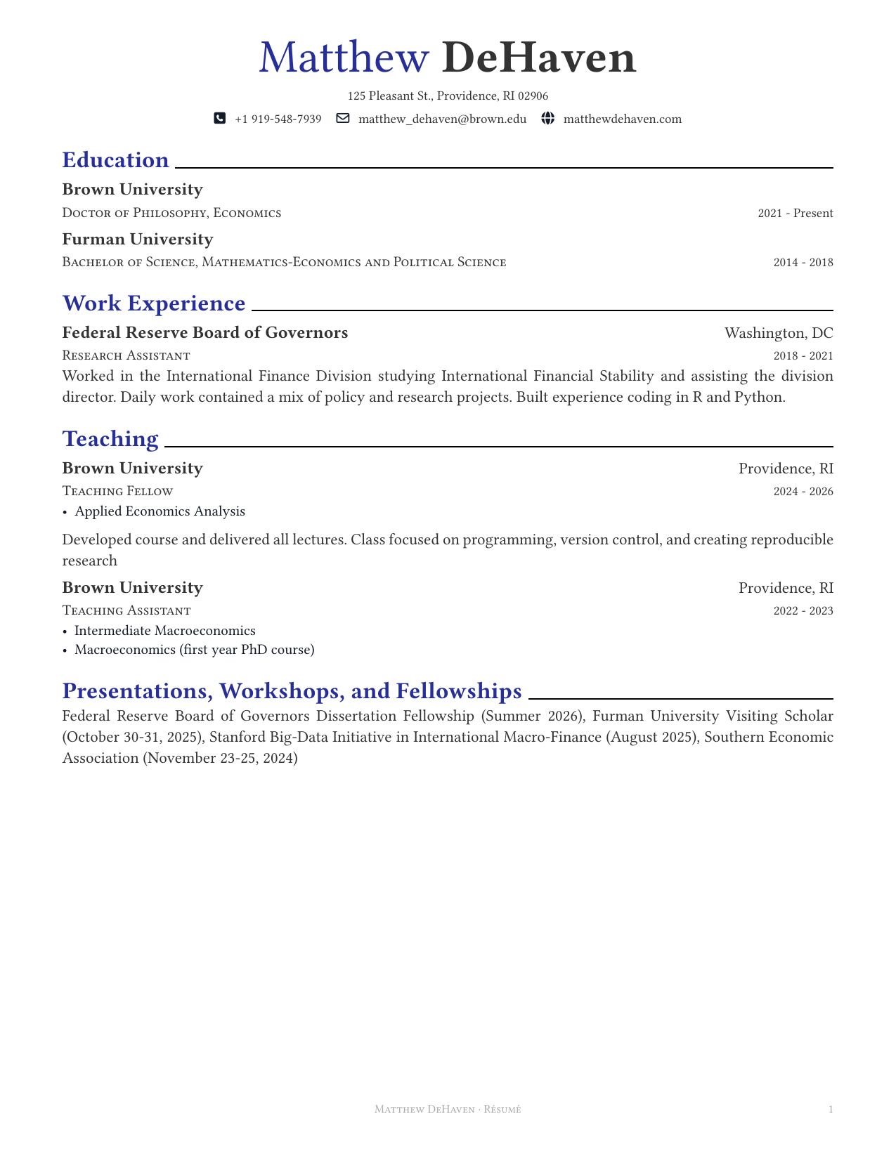 Page 1 of CV